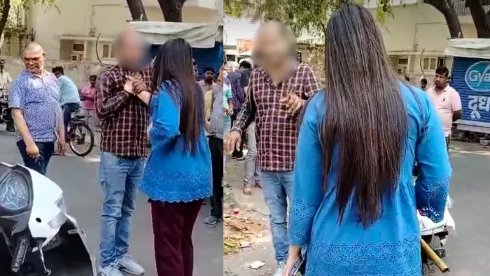 Lucknow : कार में स्कूटी की लगी मामूली टक्कर, महिला ने खोया आपा- बीच सड़क पर पकड़ लिया गिरेबान