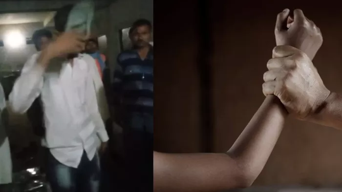 पंचायत के फैसले पर किशोर ने खुद को चप्पलों से पीटा