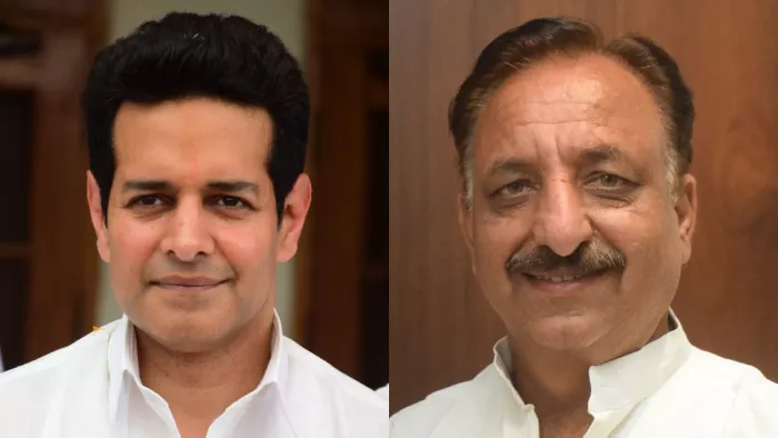Saharanpur News: पूर्व सांसद राघव लखनपाल शर्मा और विधायक राजीव गुंबर। जागरण आर्काइव