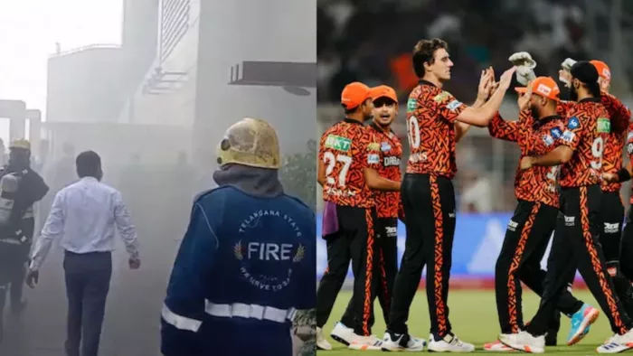 सनराइजर्स हैदराबाद जिस होटल में रुकी, वहां आग लगी (Pic Credit- X)