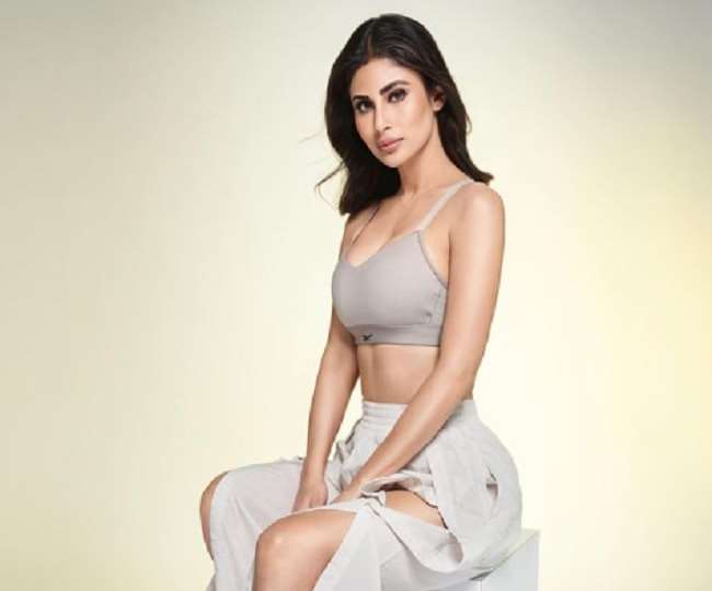 Mouni Roy shared pictures in a white dress dress.