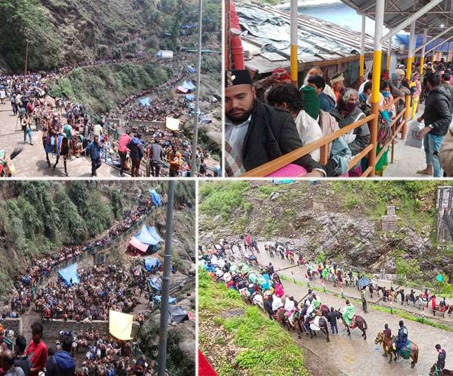 Chardham Yatra 2022 : चारधाम यात्रा के लिए श्रद्धालुओं की भारी भीड़
