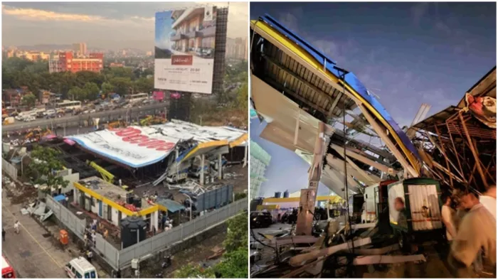 घाटकोपर में होर्डिंग गिरने से अब तक 14 लोगों की मौत (Image: ANI)
