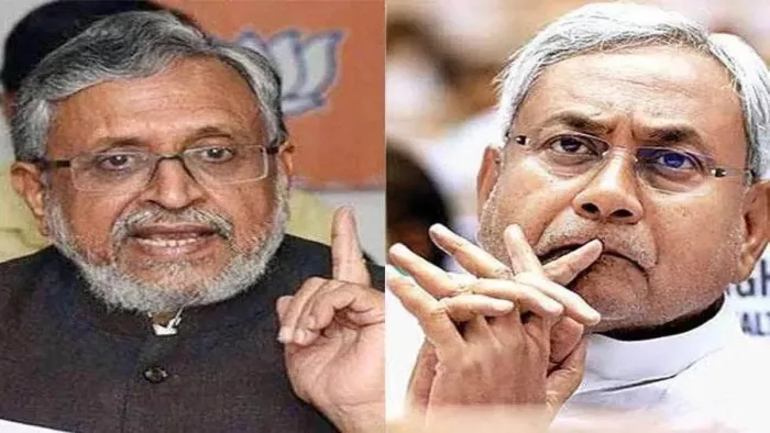 बिहार के पूर्व मुख्यमंत्री और भाजपा के दिग्गज नेता सुशील कुमार मोदी और नीतीश कुमार