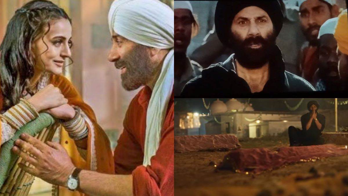 gadar 2 teaser will ameesha patel aka sakeena die sunny deol aka tara singh seen crying infront of grave