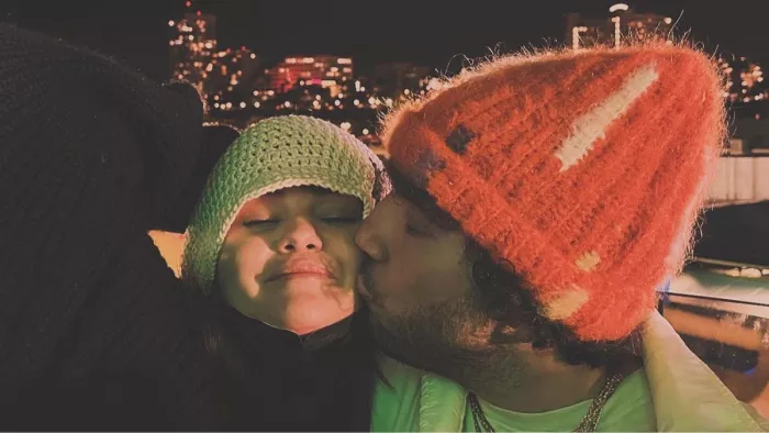 Selena Gomez with her boyfriend Benny blanco