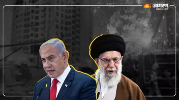 Israel Iran conflict: इजरायल ने ईरान के परमाणु ठिकानों पर किया हमला (फोटो सोर्स: जागरण ग्राफिक्स)