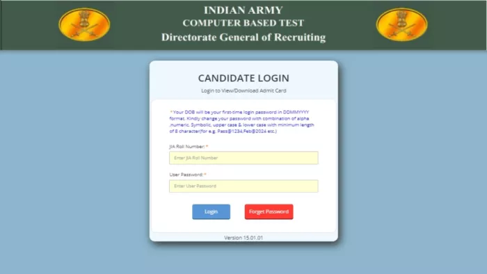 सेना ने आधिकारिक वेबसाइट पर जारी किए एडमिट कार्ड (सांकेतिक)।