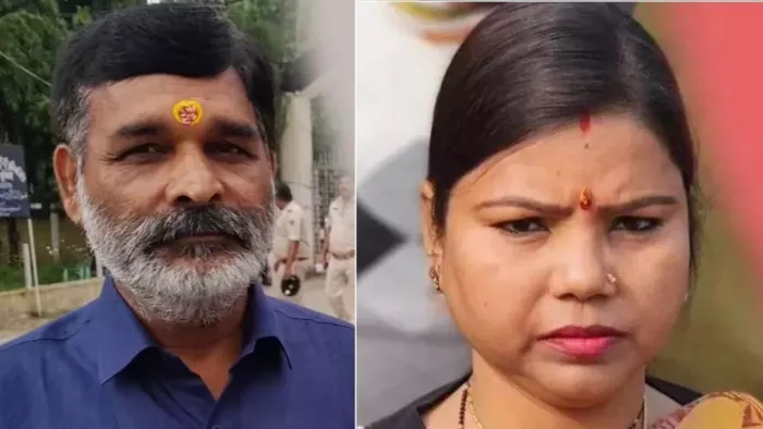 रुपौली से निर्दलीय चुनाव जीतने वाले शंकर सिंह व पूर्व विधायक बीमा भारती। (फाइल फोटो)