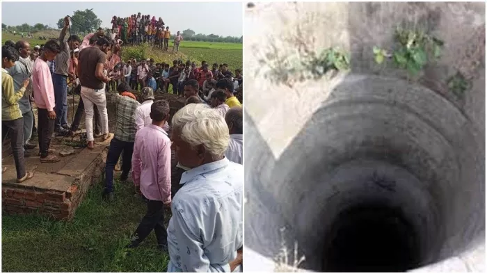 मंदसौर में चार बच्चों के साथ कुएं में कूदी मां। (फोटो, जागरण)
