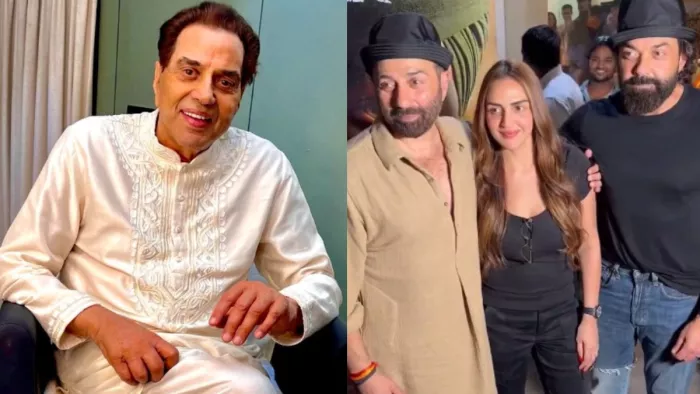 Sunny Deol, Bobby Deol, Esha Deol At Gadar 2 Screening