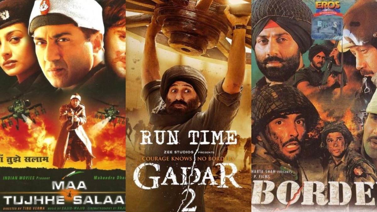 independence day 2023 gadar 2 to border and the hero maa tujhe salaam sunny deol fighting scene against pakistan