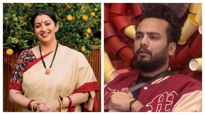 File Photo of Smriti Irani and Elvish Yadav
