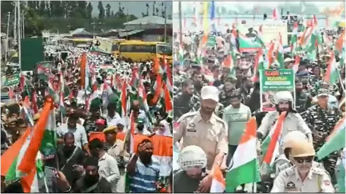 आजादी के जश्न में डूबी कश्मीर घाटी, शोपियां में निकाली गई विशाल तिरंगा रैली