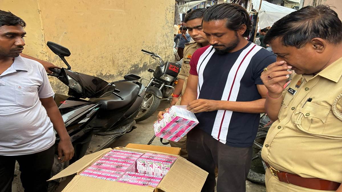 meerut news meerut counterfeit veet and harpic seized store owner booked
