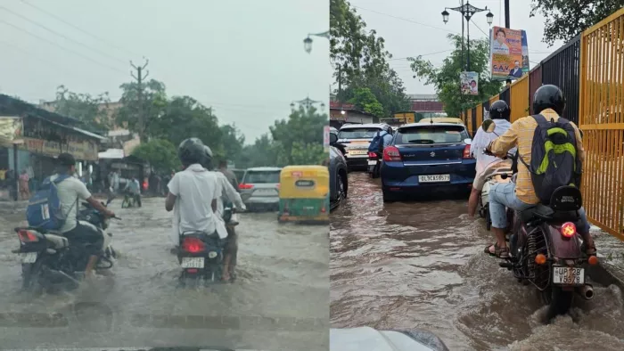 दिल्ली-एनसीआर में बारिश होने पर गर्मी से मिली राहत। जागरण