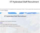 IIT Hyderabad Recruitment 2021: आईआईटी हैदराबाद (Indian Institute of Technology, Hyderabad