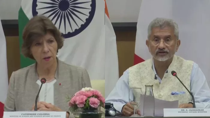 India France Ties: विदेश मंत्री एस जयशंकर ने संयुक्त प्रेस वार्ता को किया संबोधित (फोटो- एएनआइ)