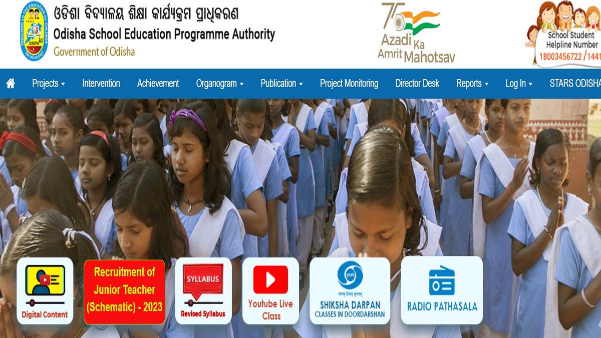 osepa junior teacher recruitment 2023 application process starts on osepa odisha gov in you can apply till 10th october