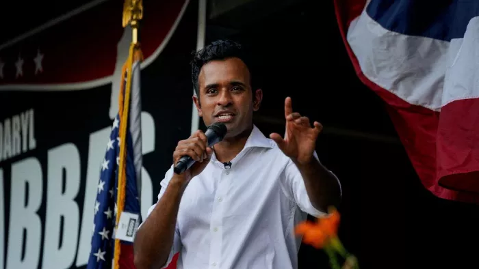 रिपब्लिकन पार्टी से प्रत्याशी बनने की दौड़ में शामिल भारतवंशी विवेक रामास्वामी (फोटो: रायटर और एएफपी)