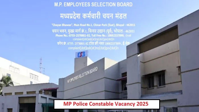 MP Police Vacancy 2025 की पूरी डिटेल यहां से करें चेक।