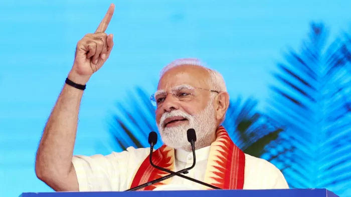 पीएम ने कहा कि पाकिस्तान का झूठ कांग्रेस का एजेंडा बन जाता है (फोटो: पीटीआई)