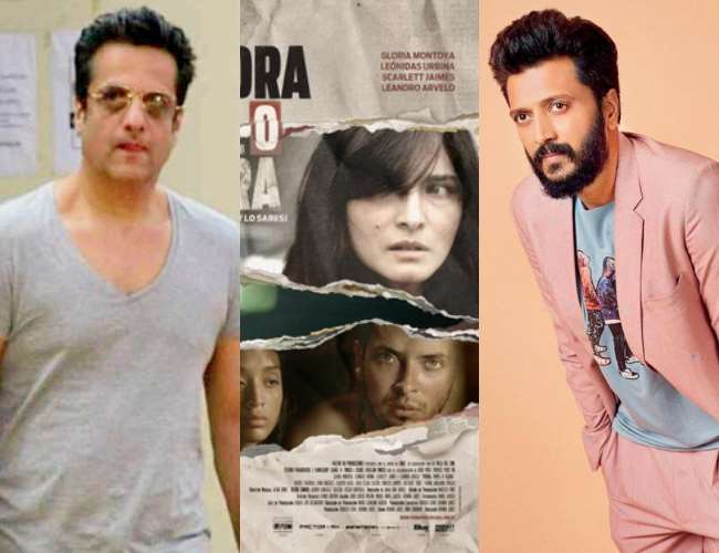 Fardeen Khan, Poster and Riteish Deshmukh. Photo- Twitter