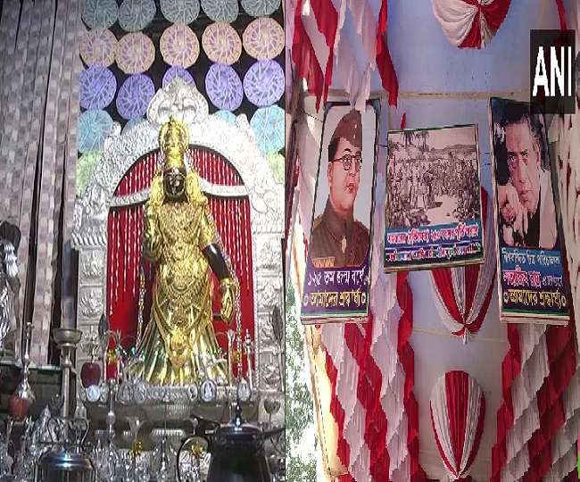 दुर्गा पूजा पर पंडालों की विशेष सजावट मोह रही भक्तों का मन