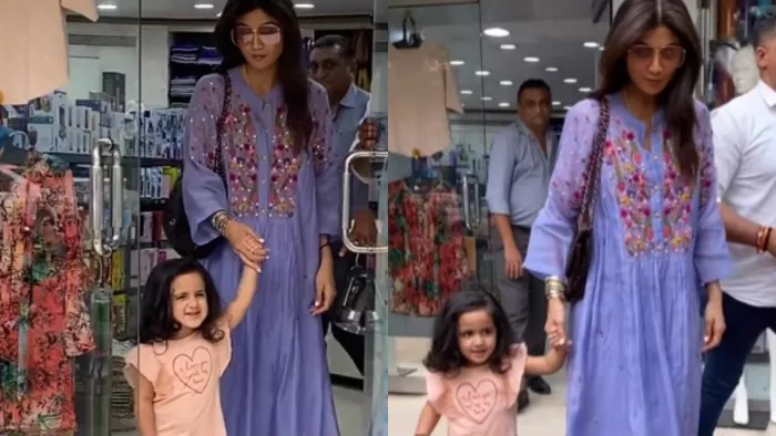 shilpa shetty daughter samisha doing shopping with mummy video goes viral. Photo Credit/Instagram