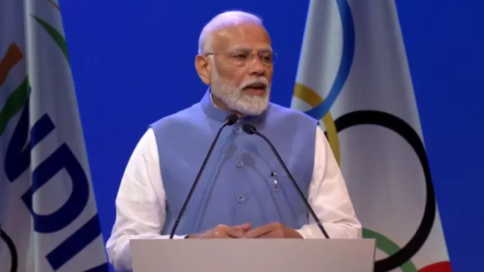 PM मोदी ने IOC के 141वें सत्र का किया उद्घाटन (फोटो: एएनआई)
