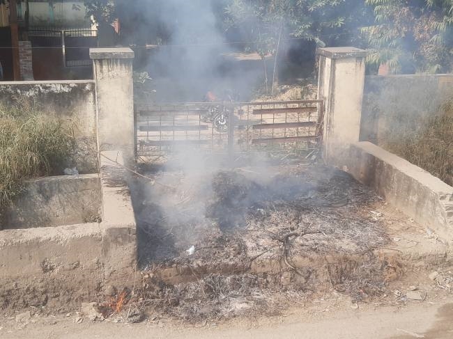 garbage kept burning smoke kept rising preparations to stop pollution ashes