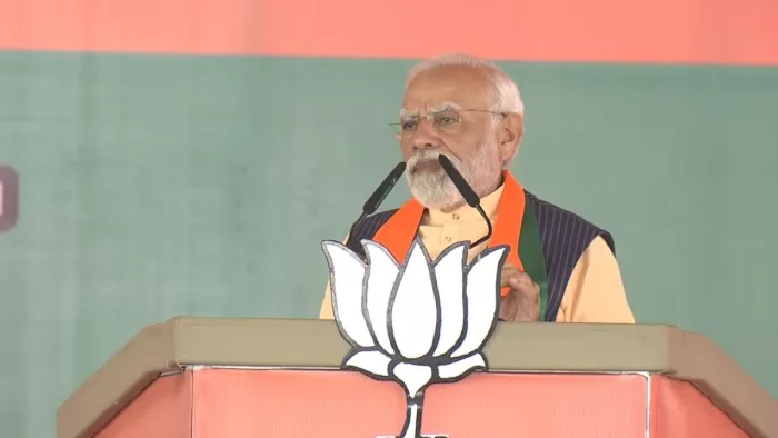 पीएम मोदी ने मध्य प्रदेश के बेतूल में जनसभा को संबोधित करते हुए कांग्रेस पर निशाना साधा है।(फोटो: सोशल मीडिया)