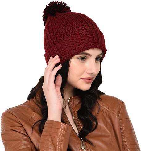 Buy woolen stylish cap on amazon at 