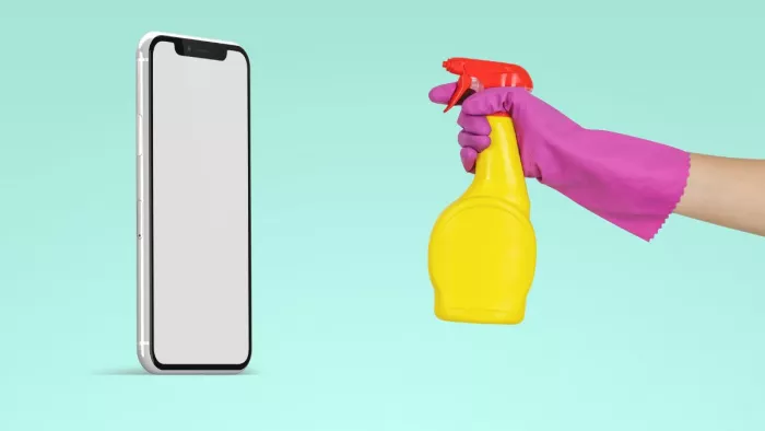 Using sanitizer for cleaning your smartphone Photo Credit- Unsplash