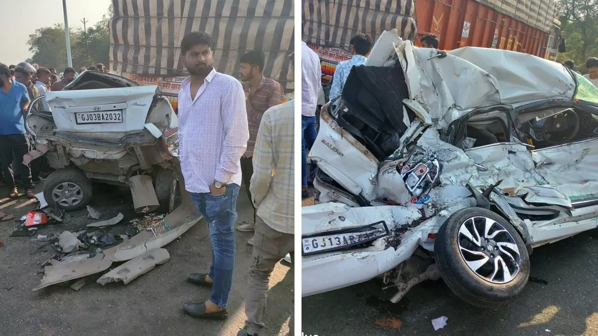 Rajkot Ahmedabad Highway Accident: मालियासण गांव के पास ट्रक और कार के बीच भीषण टक्कर, 4 लोगों की मौत