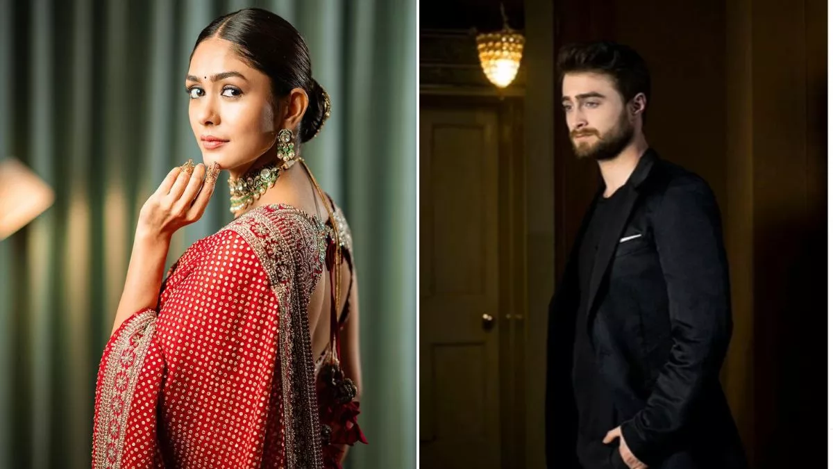 Harry Potter से मिलीं Mrunal Thakur, हॉलीवुड स्टार संग वायरल हुई एक्ट्रेस  के फैन मोमेंट की ये फोटो - Mrunal Thakur Met Harry Potter Daniel Radcliffe  see latest pics here