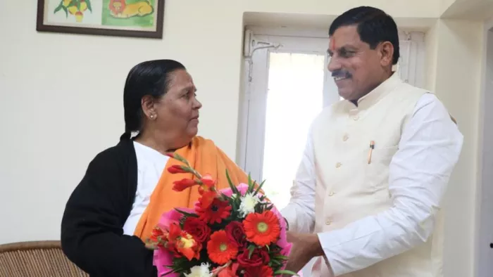 मध्य प्रदेश की नव निर्वाचित सरकार के फैसले ने उमा भारत को खुश कर दिया।(फोटो सोर्स: नई दुनिया)