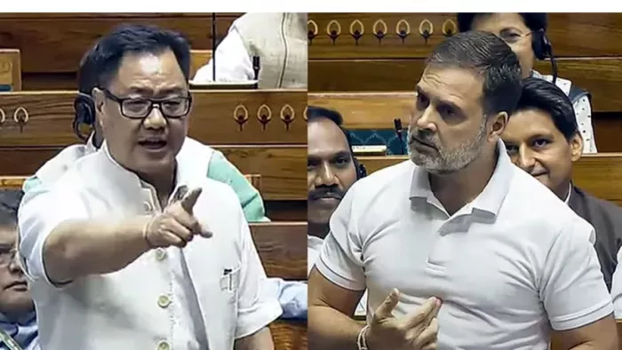 Kiren Rijiju attack rahul gandhi रिजिजू ने राहुल पर साधा निशाना। (फाइल फोटो)