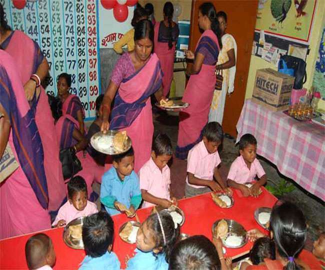 Ration Supply in Anganwadi Centers instead of Ready to Eat for Children and  Women Ranchi Jharkhand