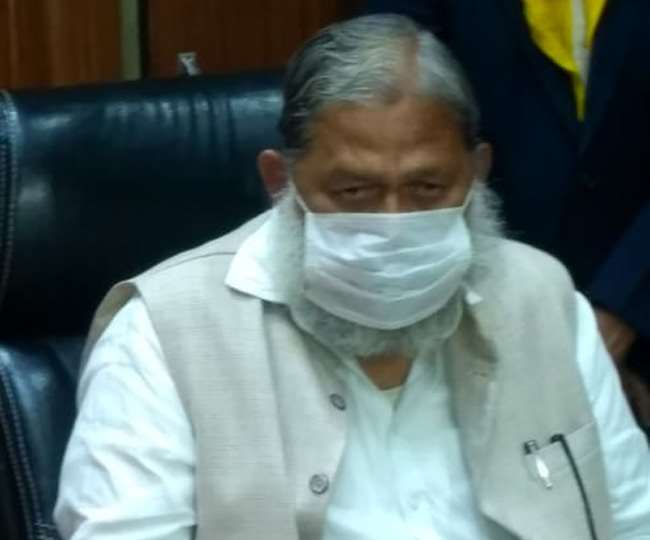 हरियाणा के गृह एवं स्वास्थ्य मंत्री अनिल विज की फाइल फोटो।