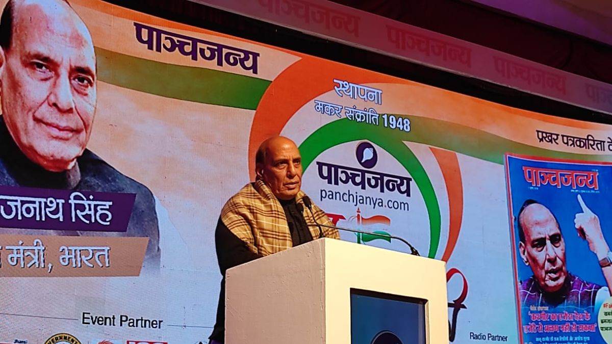 ncr defence minister rajnath singh slams congress says emergency is known to stifle freedom of expression