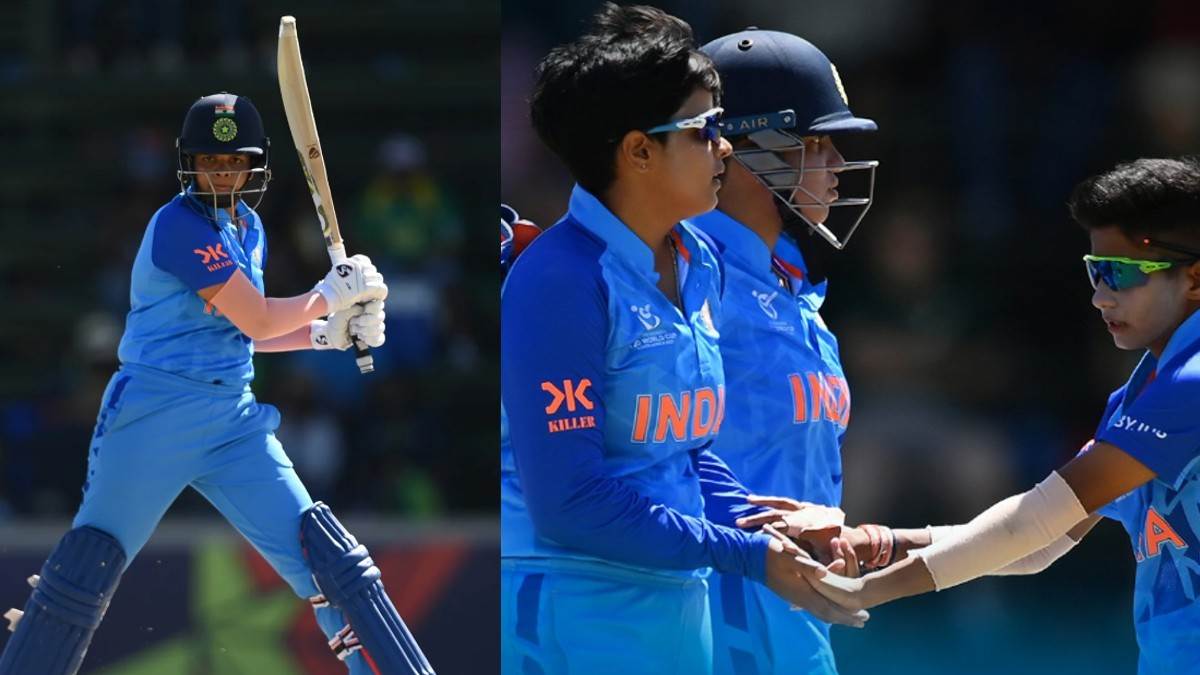 under 19 world cup 2023 shafali verma creted havoc hits in one over makes 26 runs video viral