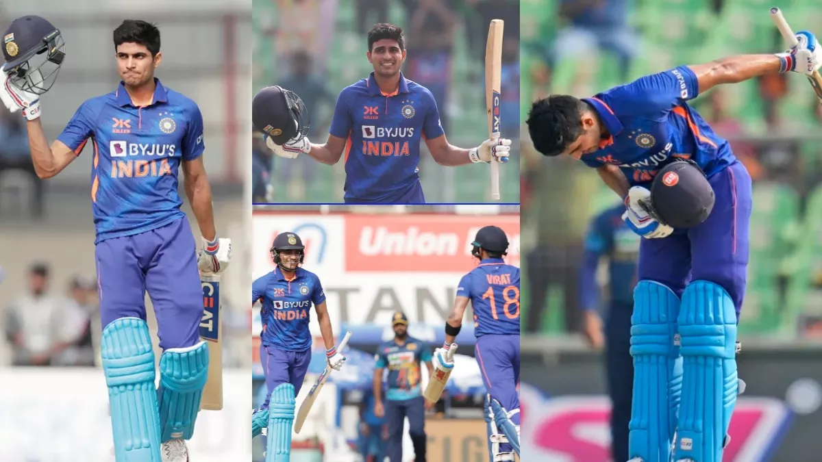 Shubman Gill Celebration, IND vs SL 3rd ODI (Photo-design)
