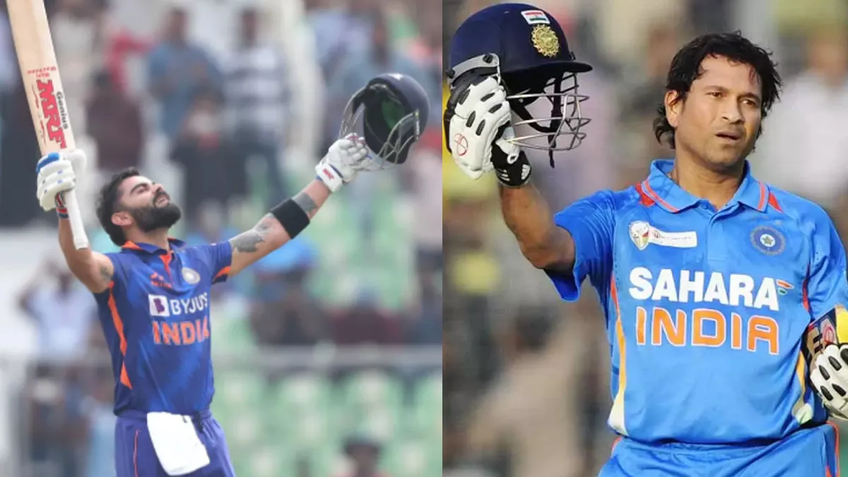 Virat Kohli Breaks Sachin Tendulkar Record (IND vs SL 3rd ODI, Photo-design)