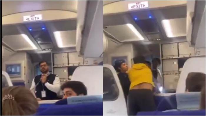 इंडिगो फ्लाइट में भारी बवाल (Image: X/@Capt_Ck)