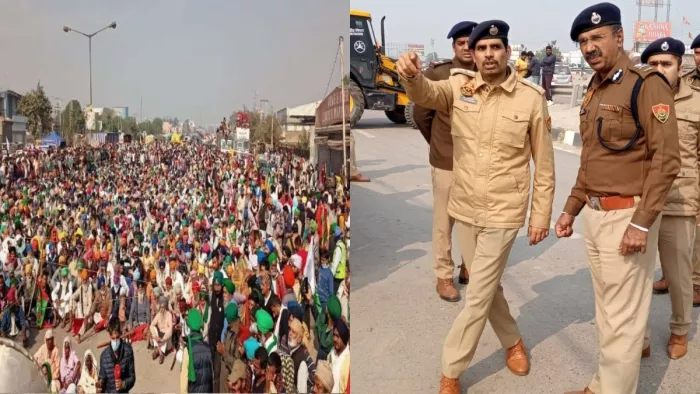 पट्टीकल्याणा के पास नाकाबंदी प्वाइंट का निरीक्षण करने पहुंचे सोनीपत पुलिस कमिश्नर