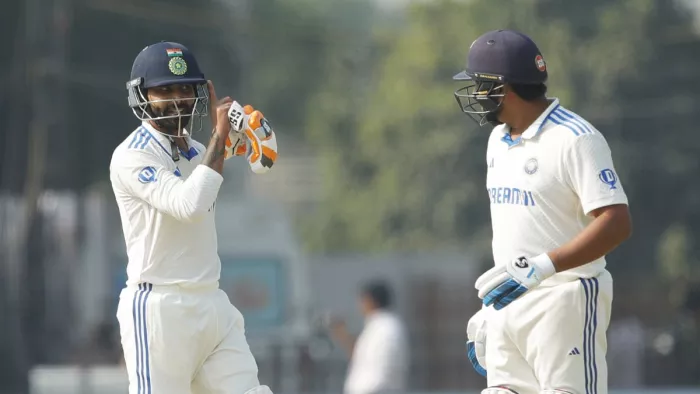 रोहित और जडेजा ने खेली शतकीय पारी। फोटो (BCCI X)
