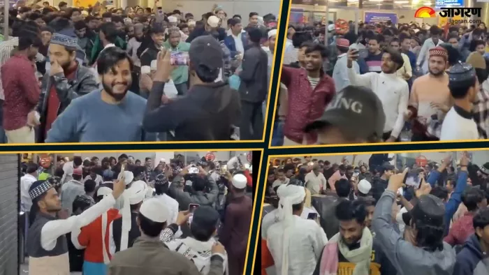 Metro Viral Video: दिल्ली मेट्रो के स्टेशन पर उत्पात मचाते एक खास समुदाय के युवकों का वीडियो प्रसारित।