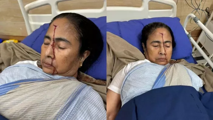 सीएम ममता बनर्जी गुरुवार शाम अपने घर पर टहलने दौरान गिरने से गंभीर रूप से घायल हो गईं।(फोटो सोर्स: जागरण)