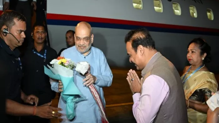 असम और मिजोरम के दौरे पर गए अमित शाह (फोटो सोर्स- एएनआई)